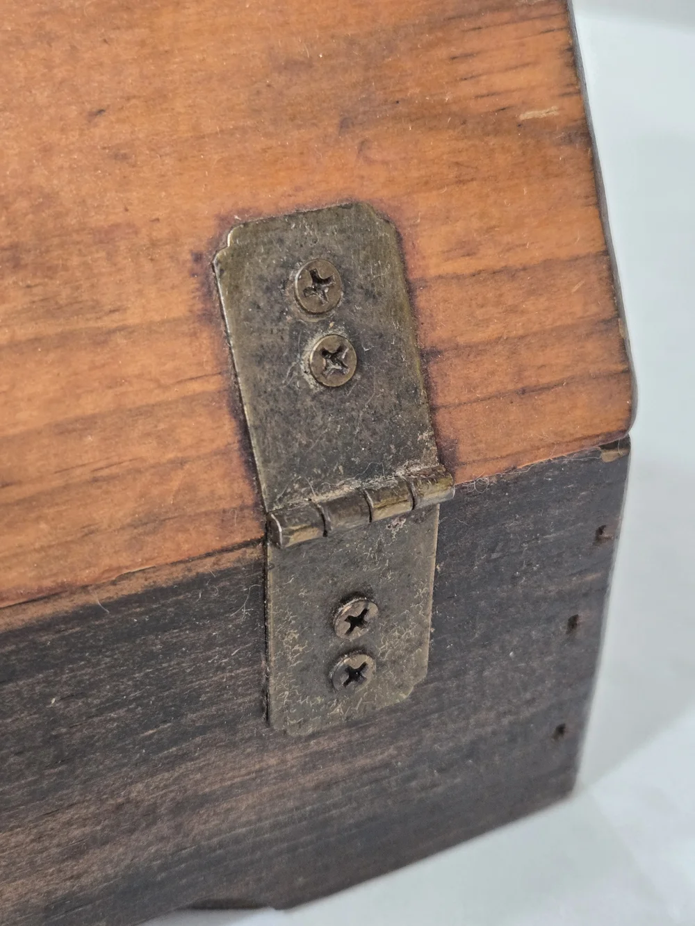 Vtg Wood Fresh Bread Box Stenciled Glass Face Farmhouse Breadbox Cottagecore